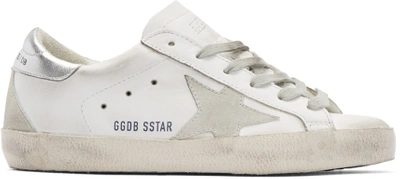 Golden Goose White & Silver Superstar Low-top Trainers