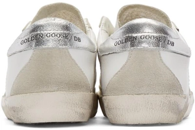 Shop Golden Goose White & Silver Superstar Low-top Trainers