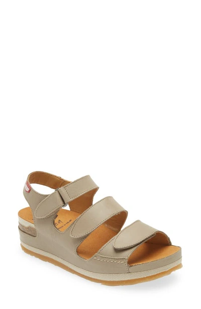 Shop On Foot 201 Slingback Platform Sandal In Taupe Leather