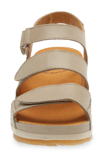 Shop On Foot 201 Slingback Platform Sandal In Taupe Leather