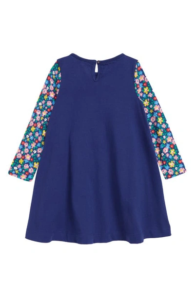 Mini Boden Kids Dog Horse Applique Dress In Starboard Blue Horse ModeSens