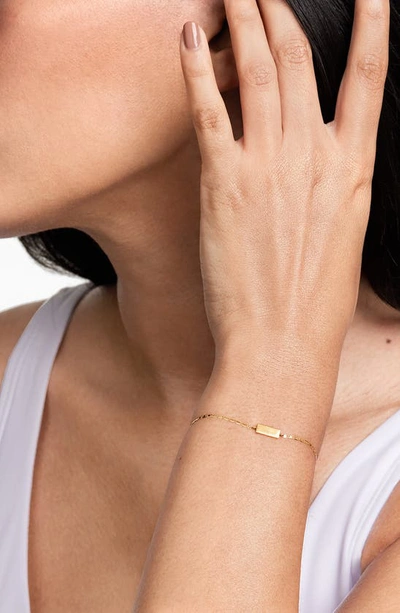 Lana Jewelry Petite Malibu Gold Tag Bracelet In Yellow