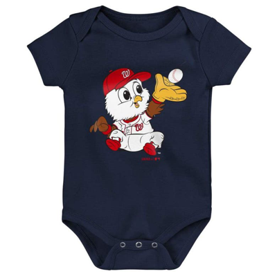 Shop Outerstuff Newborn & Infant Red/navy/gray Washington Nationals Born To Win 3-pack Bodysuit Set