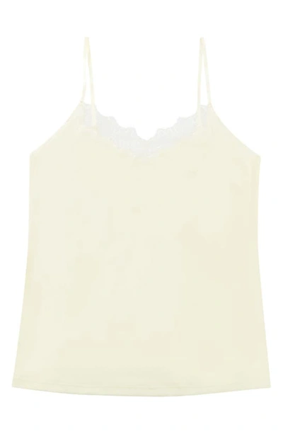 Uwila Warrior Happy Seamless Lace Trim Camisole In Winter White