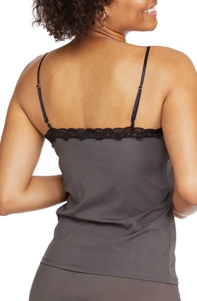 Uwila Warrior Happy Seamless Lace Trim Camisole In Shale