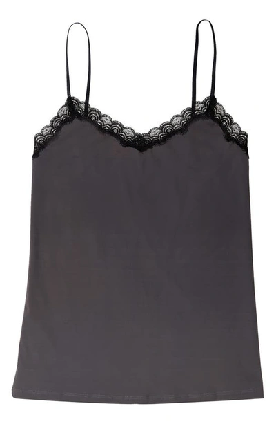 Uwila Warrior Happy Seamless Lace Trim Camisole In Shale