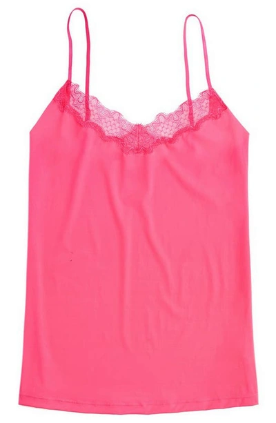 Shop Uwila Warrior Happy Seamless Lace Trim Camisole In Camilla Rose