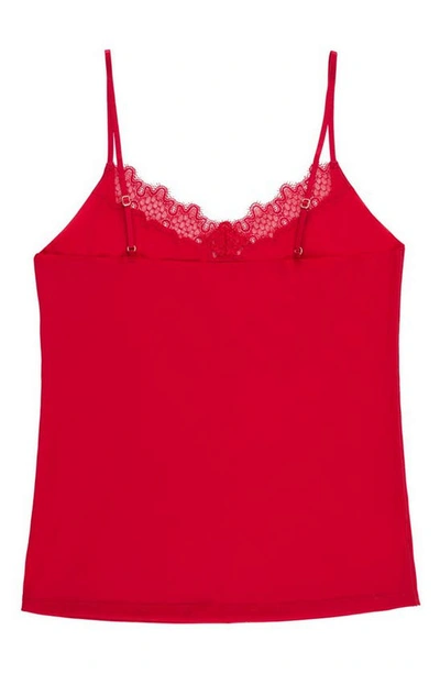 Shop Uwila Warrior Happy Seamless Lace Trim Camisole In Jester Red