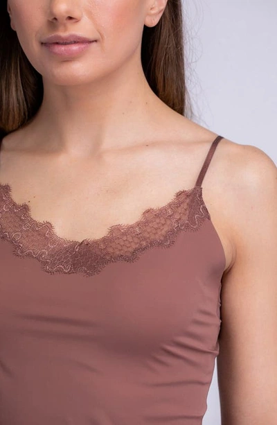 Shop Uwila Warrior Happy Seamless Lace Trim Camisole In Toffee