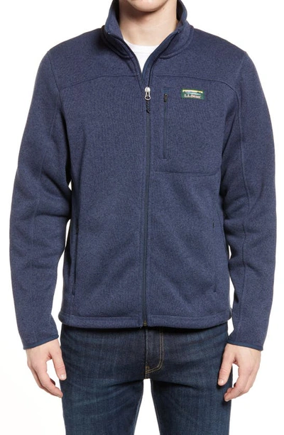 L.l.bean Sweater Fleece Jacket In Bright Navy