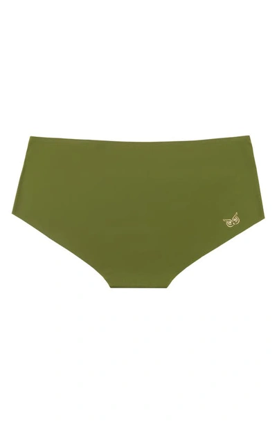 Uwila Warrior Happy Seams Lace Trim Seamless Briefs In Terrarium Moss