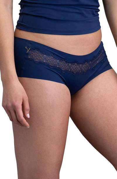 Shop Uwila Warrior Happy Seams Briefs In Dress Blue