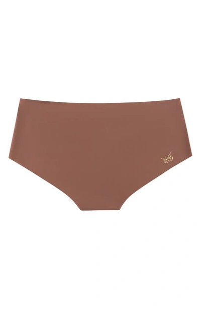 Uwila Warrior Happy Seams Lace Trim Seamless Briefs In Toffee
