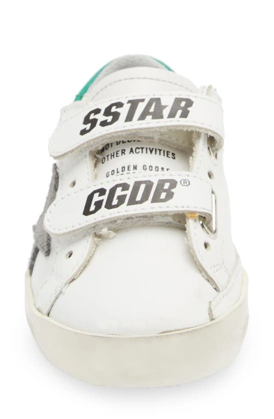 Shop Golden Goose Old School Low Top Sneaker In White/ Grey/ Green