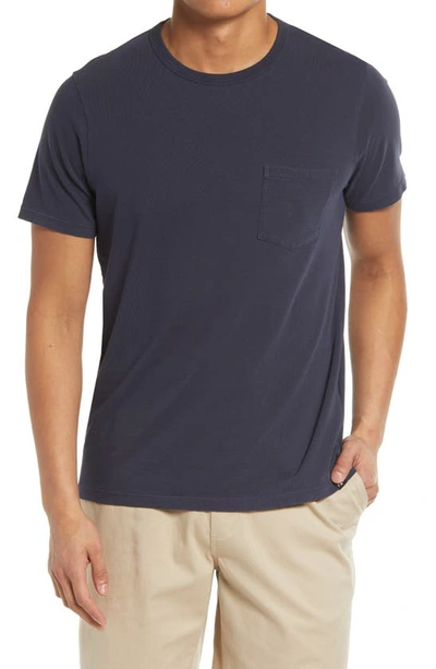 Shop Madewell Allday Garment Dyed Pocket T-shirt In Twilight
