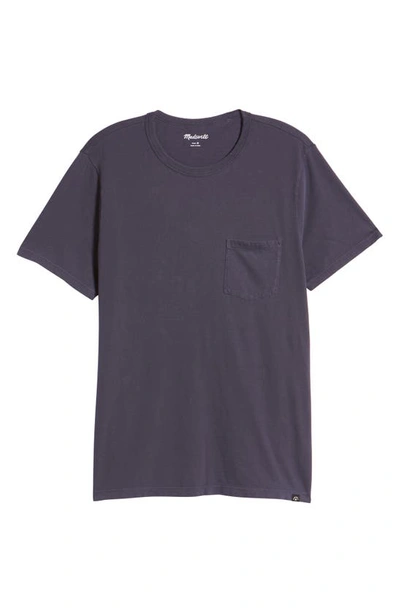 Shop Madewell Allday Garment Dyed Pocket T-shirt In Twilight