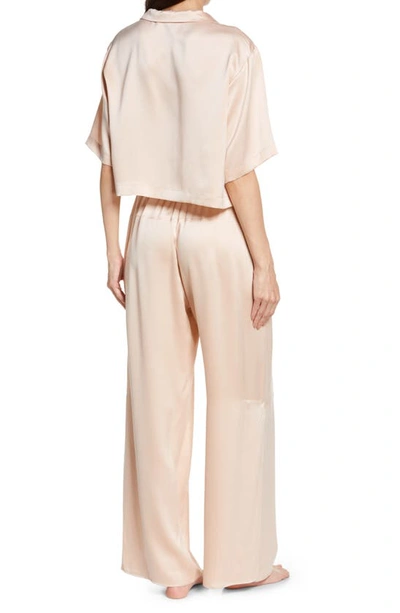 Shop Lunya High Waist Washable Silk Pajamas In Delicate Pink
