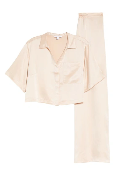 Lunya High Waist Washable Silk Pajamas In Delicate Pink