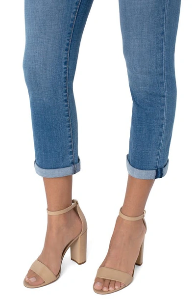 Shop Liverpool Chloe Pull-on High Waist Roll Cuff Crop Skinny Jeans In Brinkley