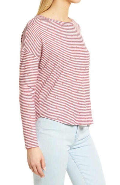 Shop Lucky Brand Long Sleeve Cloud Jersey Top In Red Stripe