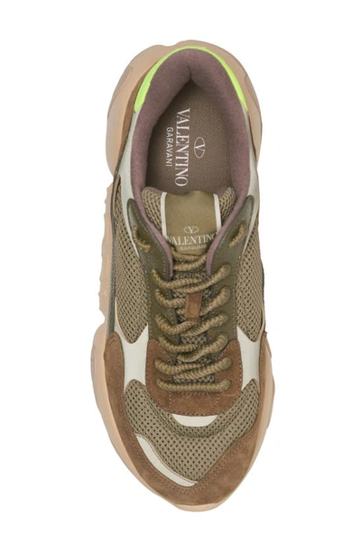 Shop Valentino Runner Bubbleback Low Top Sneaker In Khaki Yellow