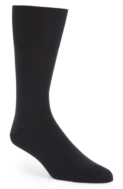 Shop Falke Airport Wool Blend Socks In Dark Navy