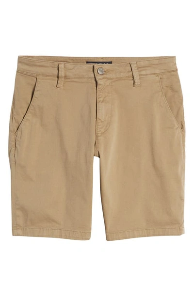 Mavi Jeans Noah Stretch Flat Front Shorts In Khaki Twill