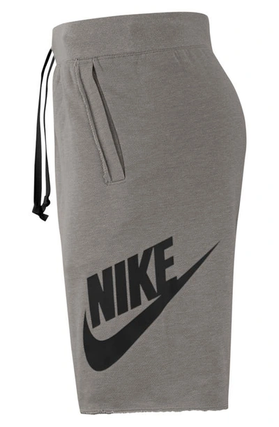 Shop Nike Sportswear Alumni Shorts In Charcoal Heather