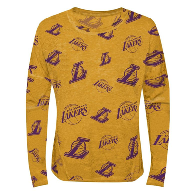 Shop Outerstuff Girls Youth Gold Los Angeles Lakers Back