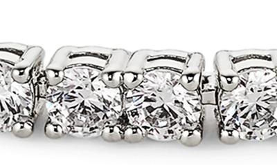 Shop Nadri Love All Tennis Bracelet In Rhodium