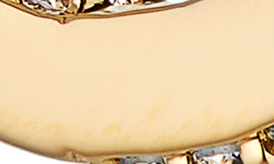 Shop Nadri Love All Cubic Zirconia Medium Hoop Inside Out Earrings In Gold