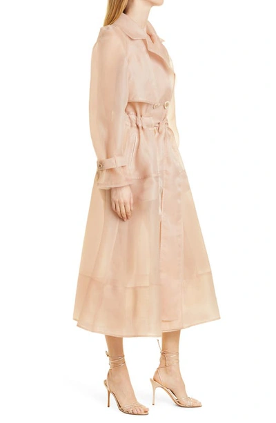 Shop Aje Riviera Trench Coat In Bleach Coast Beige