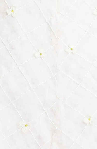 Shop Aje Mirage Cutout Detail Organza Minidress In Ivory / Citrus Yellow