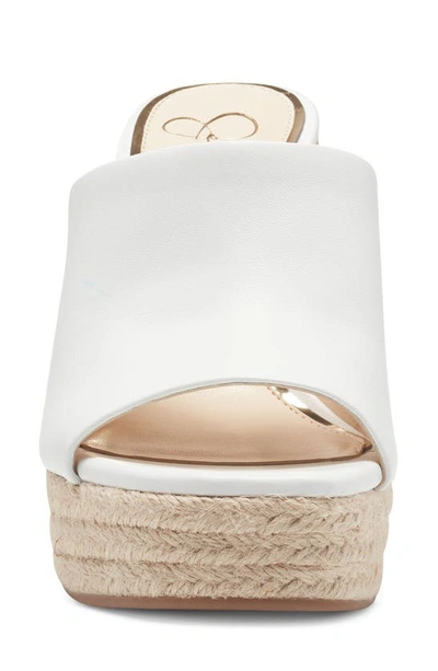 Shop Jessica Simpson Shantelle Wedge Slide Sandal In Bright White