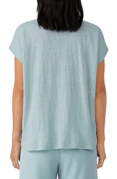 Shop Eileen Fisher Boxy Crewneck Top In Delphine