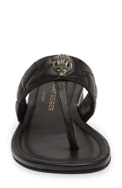 Shop Kurt Geiger Kensington T-strap Sandal In Black