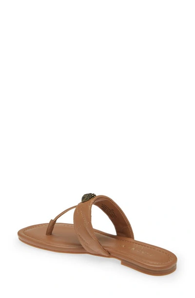Shop Kurt Geiger Kensington T-strap Sandal In Light/ Pastel Brown