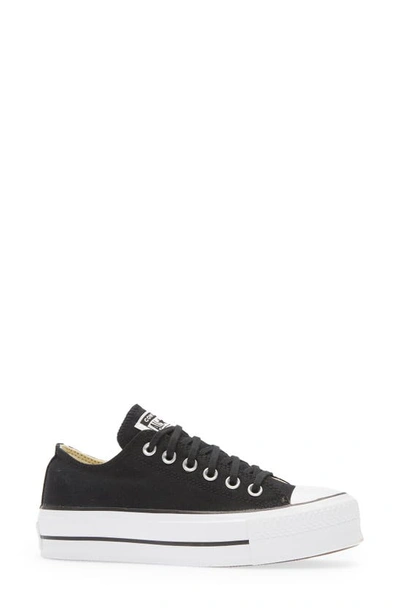 Converse Chuck Taylor All Star Lift Leather Low-top Sneakers In Black/white  | ModeSens