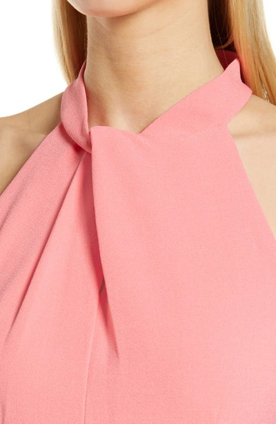 Julia Jordan Knot Neck Halter Dress In Melon