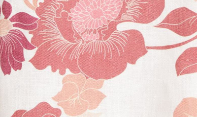 Ted Baker Denissa Floral Long Sleeve Linen Midi Dress In Dusky Pink |  ModeSens