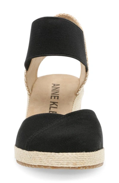 Shop Anne Klein Zoey Wedge Sandal In Black