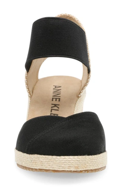 Anne Klein Zoey Wedge Sandal In Black