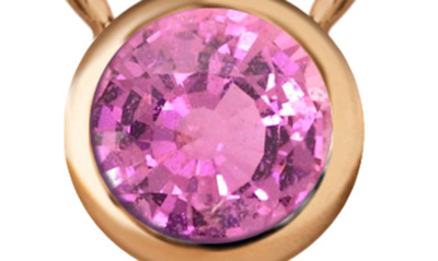 Meira T Pink Sapphire & Diamond Pendant Necklace In Pink