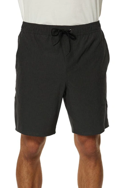 Shop O'neill Reserve Elastic Waist Shorts In Black