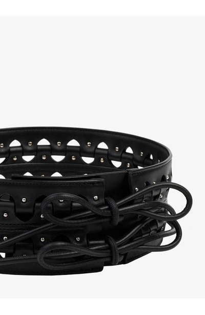 Shop Alaïa Hinge Studded Leather Belt In Black