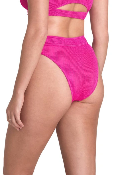Shop Bound By Bond-eye The Savannah High Waist Bikini Bottoms In Bright Pink