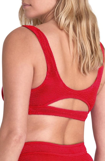 Bound By Bond-eye The Sasha Cutout Bikini Top In Baywatch Red