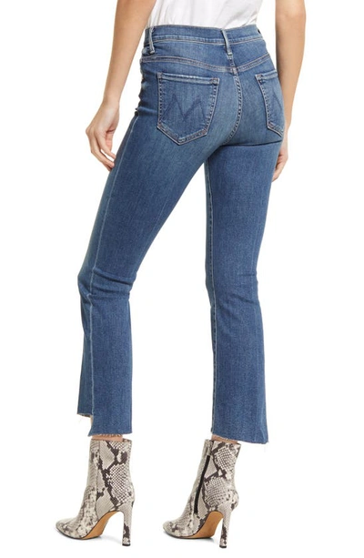 Mother The Insider Step Hem Crop Bootcut Jeans In Walking On Coals