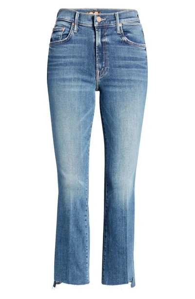 Mother The Insider Step Hem Crop Bootcut Jeans In Walking On Coals