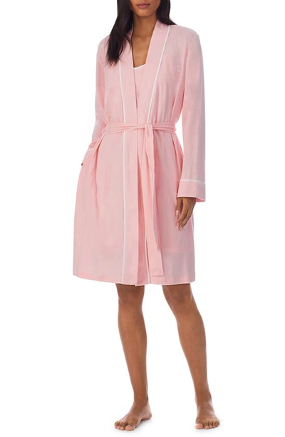 Shop Lauren Ralph Lauren Satin Chemise, Robe & Garment Bag In Pink